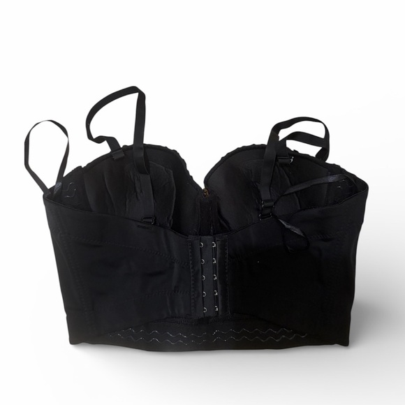 NWOT Gold Sequin Embellished Bustier Top - Picture 3 of 3